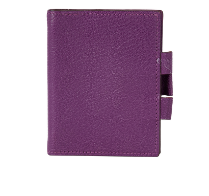 Hermes Notebook Cover, &pound;230, Accessories, Purple, Leather, Front view